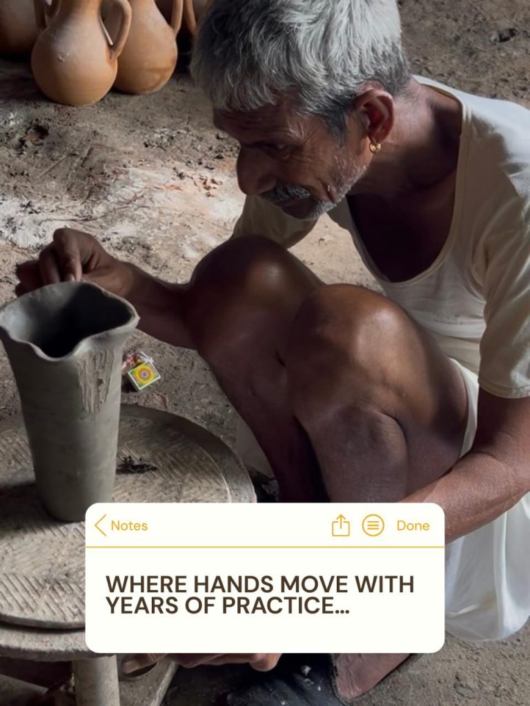 Where hands move with years of practice…